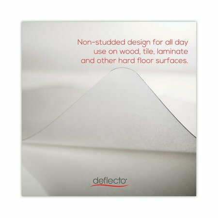 Deflecto All Day Use Chair Mat for Hard Floors, Lip, 46 x 60, Low Pile, Clear CM2E432F